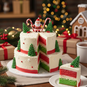CHRISTMAS LAYER CAKE – SANTA EDITION