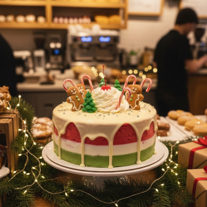 Christmas Candy Drip Cake